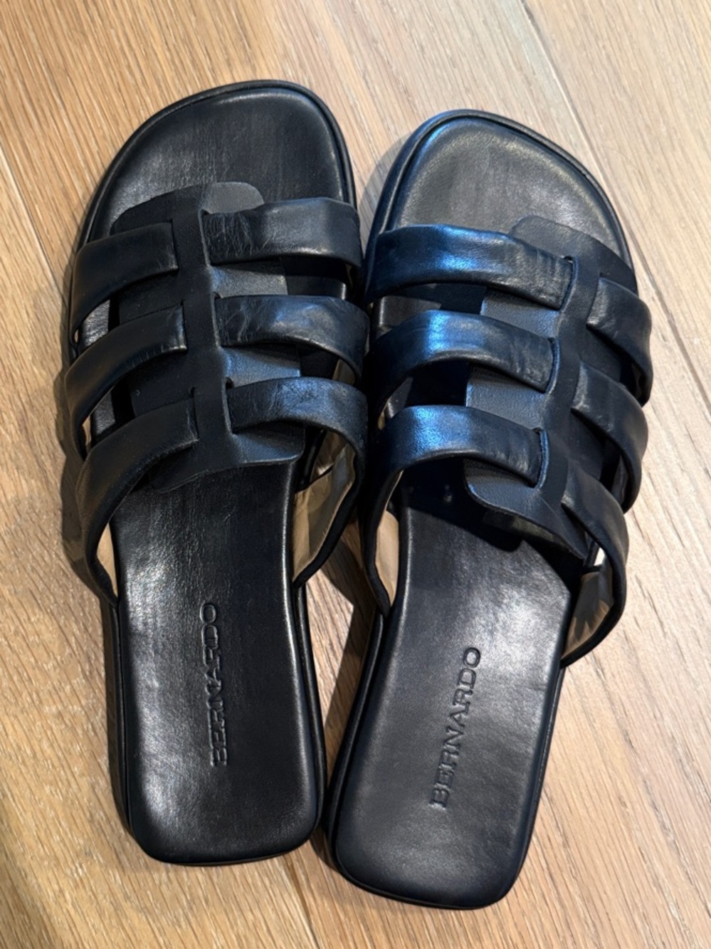Bernardo Leather Slide Sandals